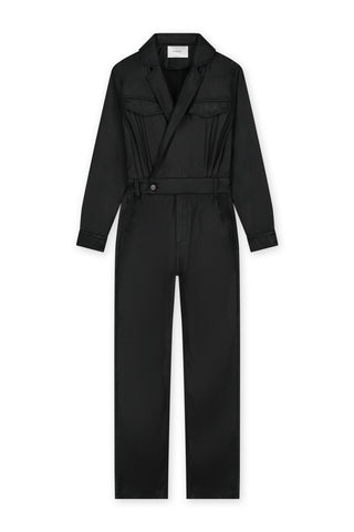 Flowy Coated Cross Over Jumpsuit