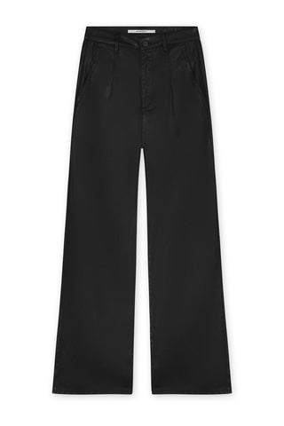 Flowy Coated Pleated Jeans