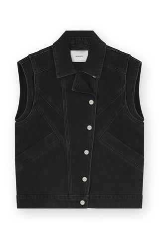 Detailed Denim Waistcoat