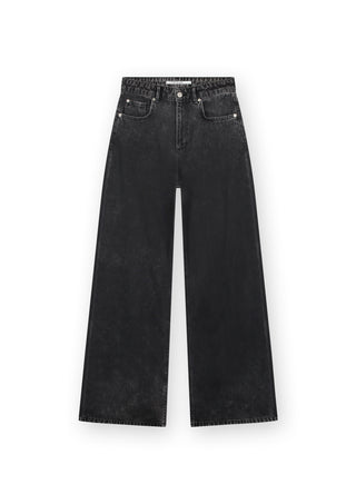 Wide Leg Jeans With Back Slit