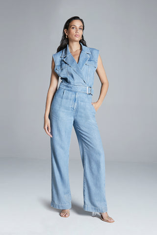 Flowy Sleeveless Cross Over Jumpsuit