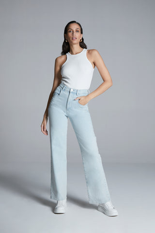 Farrah - Wide Leg Jeans With Cuff